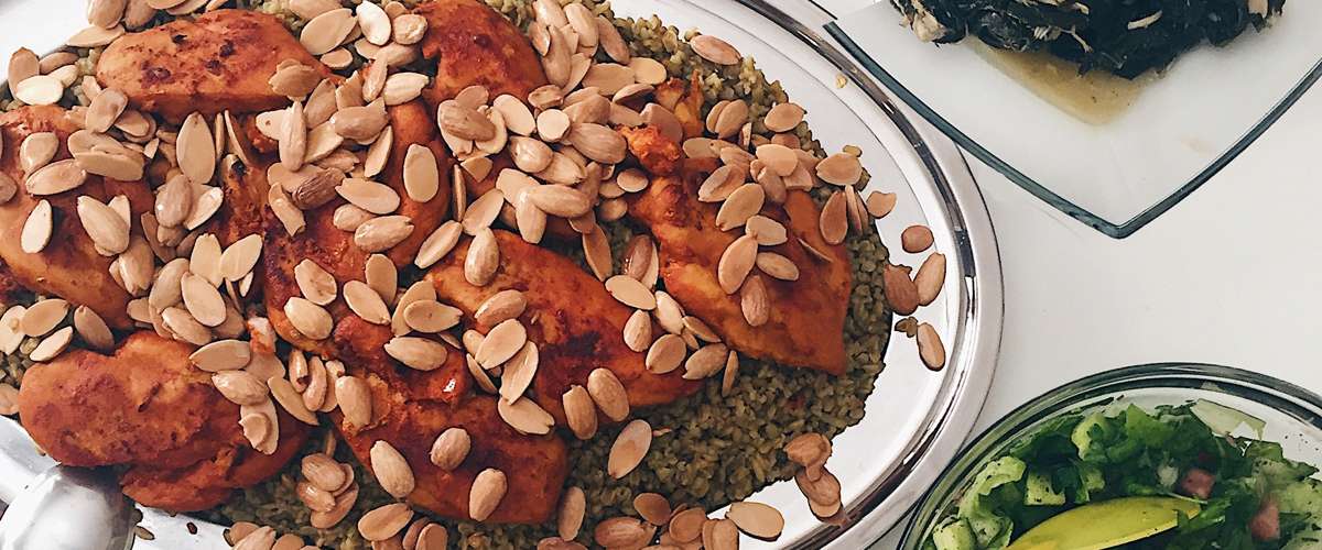 دجاج مشوي بالفرن مع بهارات